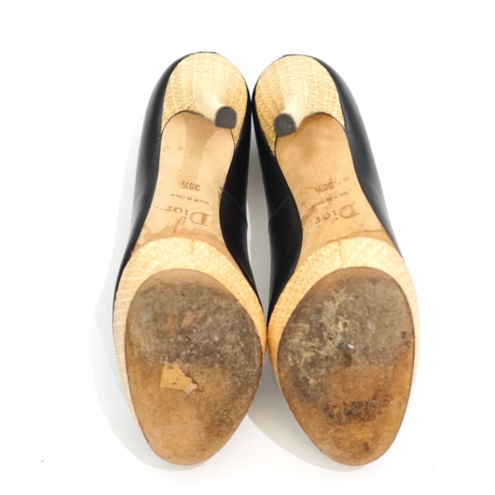 Christian Dior Leather Weaved Wicker Pumps - Picture 7 of 8